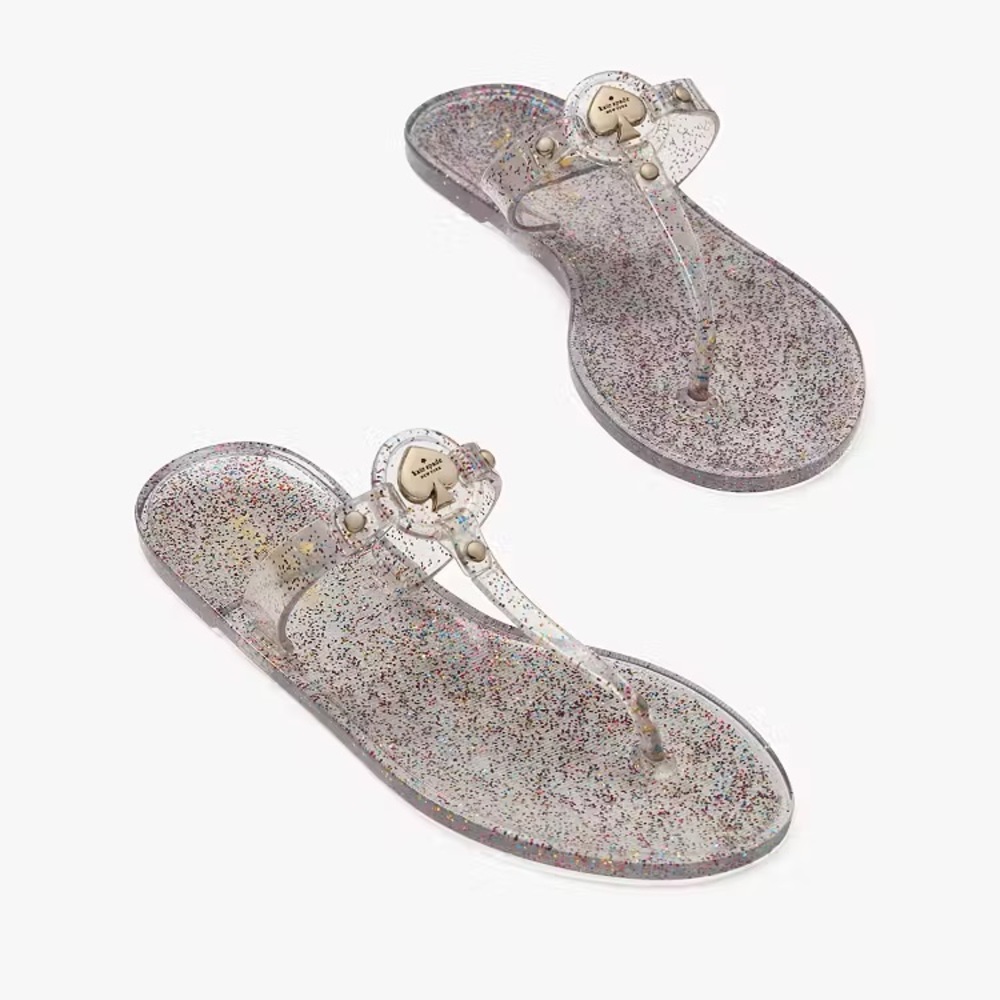 kate spade Clear Glitter Jelly Sandal
